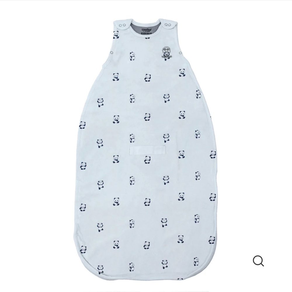 Woolino Light Blue Sleep Sack with Panda Print